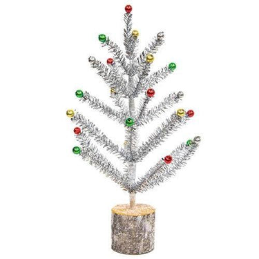 Snazzy Silver Tinsel Tree 12 - The Fox Decor